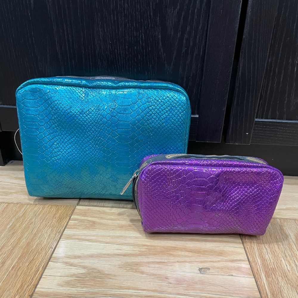 LeSportsac Snakeskin Pouch Duo